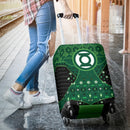 Green Lattern Christmas Style Travel Luggage Cover Suitcase Protector Nearkii