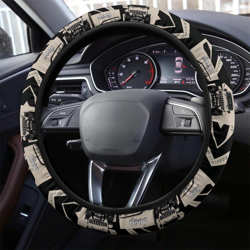 Cream White Jeep Car Steering Wheel Cover Nearkii