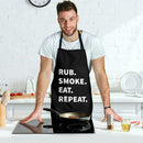 Rub Smoke Eat Repeat Custom Apron Gift for Cooking Guys Nearkii