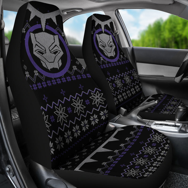 Black Panther Christmas Premium Custom Car Seat Covers Decor Protectors Nearkii