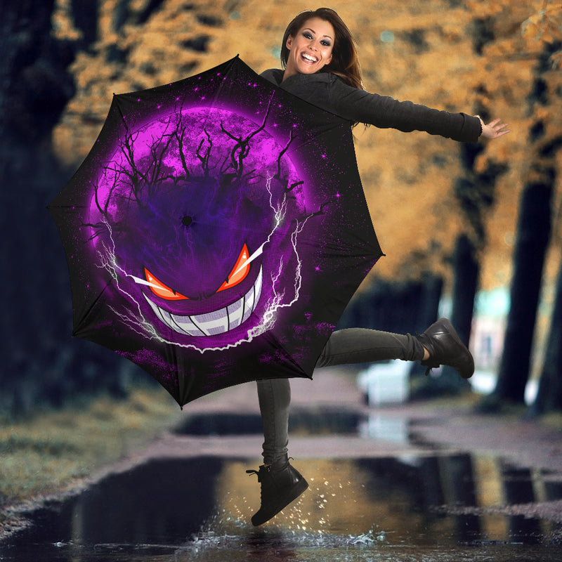 Gengar Pokemon Ghost Scary Moonlight Umbrella Nearkii