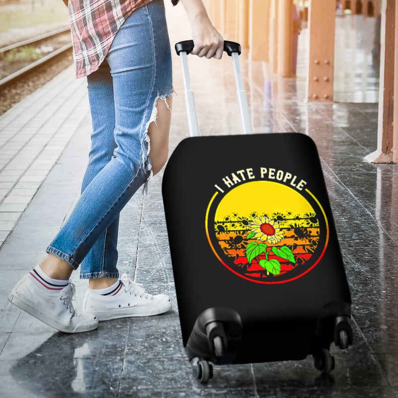 Sunflowers I Hate People Luggage Cover Suitcase Protector Suitcase Protector Nearkii