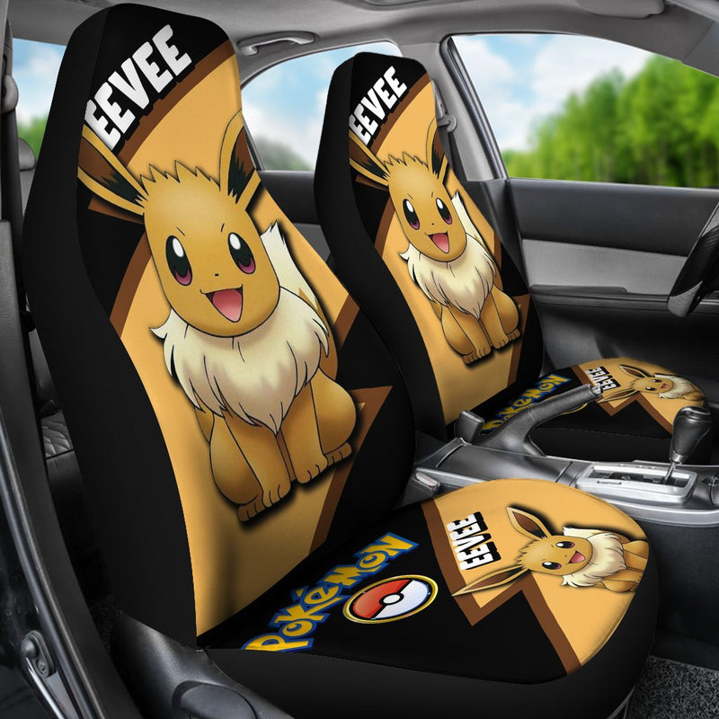 Eevee Car Seat Covers Custom Anime Pokemon Car Accessories Nearkii