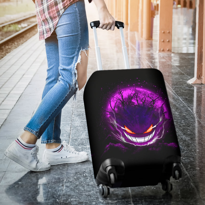 Gengar Pokemon Ghost Scary Moonlight Luggage Cover Suitcase Protector Nearkii