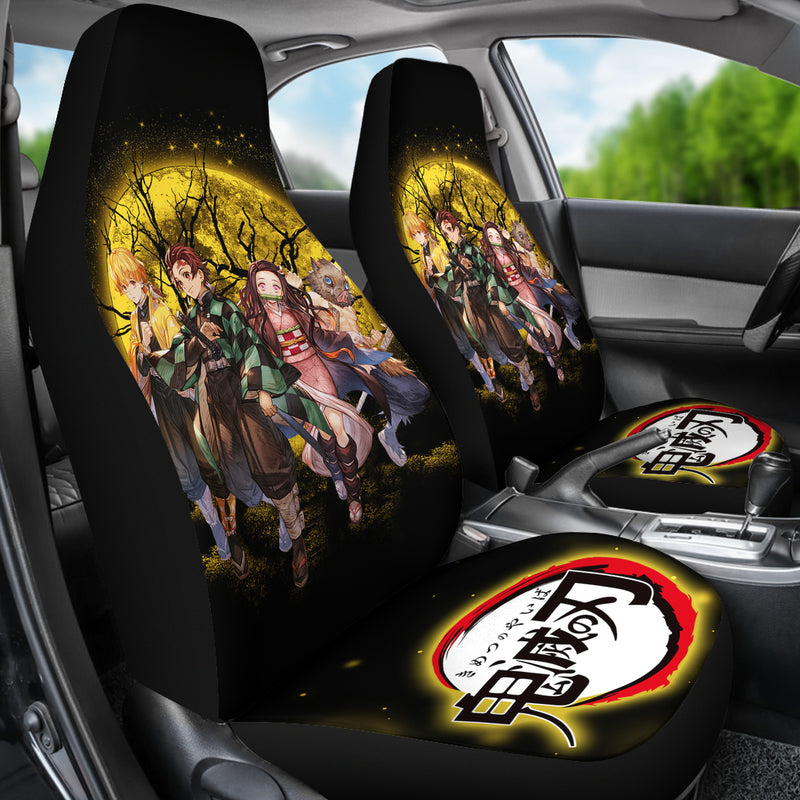 Demon Slayer Moonlight Anime Premium Custom Car Seat Covers Decor Protectors Nearkii