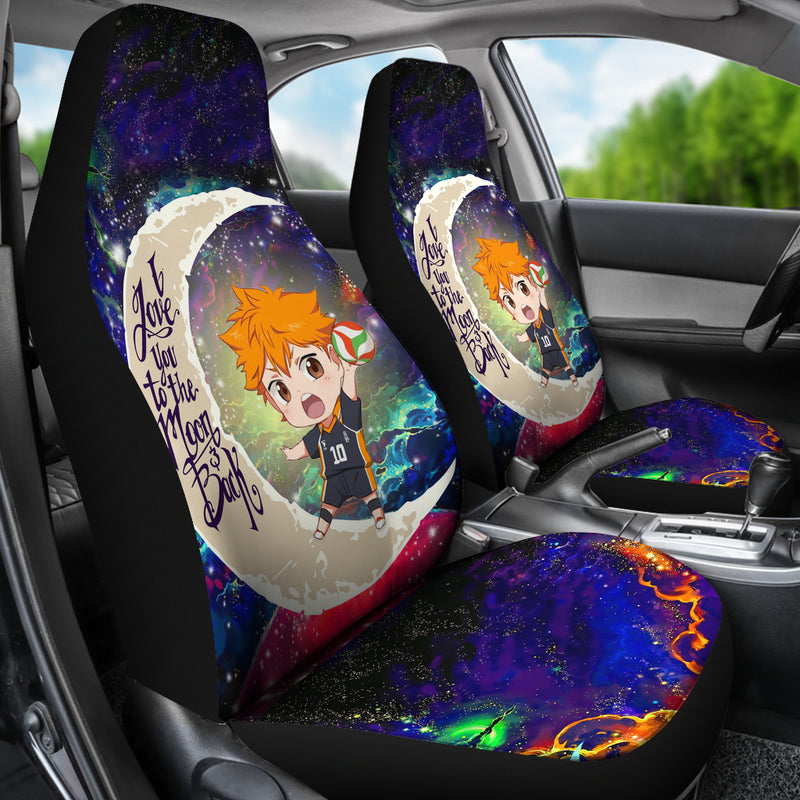 Hinata Haikyuu Love You To The Moon Galaxy Car Seat Covers