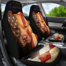 Pitbull American Flag Premium Custom Car Seat Covers Decor Protector Nearkii