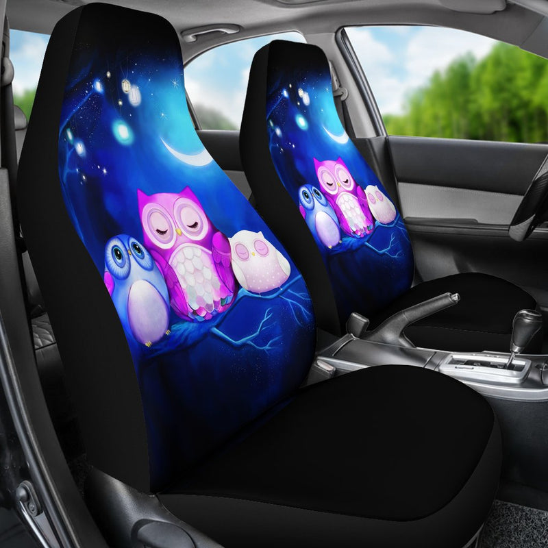 Best Owl Cute Night Premium Custom Car Seat Covers Decor Protector Nearkii