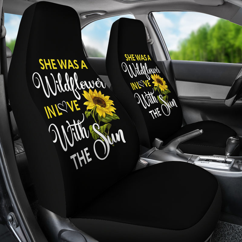 Best Sunflowers She Was A Wildflower Premium Custom Car Seat Covers Decor Protector Nearkii