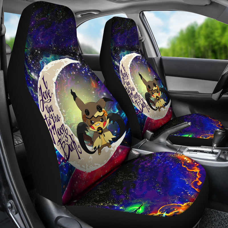 Pikachu Mimikyu Love You To The Moon Galaxy Love You To The Moon Galaxy Car Seat Covers