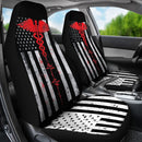 Best Patriot Apparel Nurse Thin Red Line Us Flag Premium Custom Car Seat Covers Decor Protector Nearkii