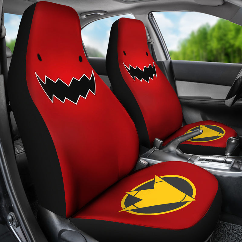 Red Dino Thunder Power Rangers Premium Custom Car Seat Covers Decor Protectors Nearkii