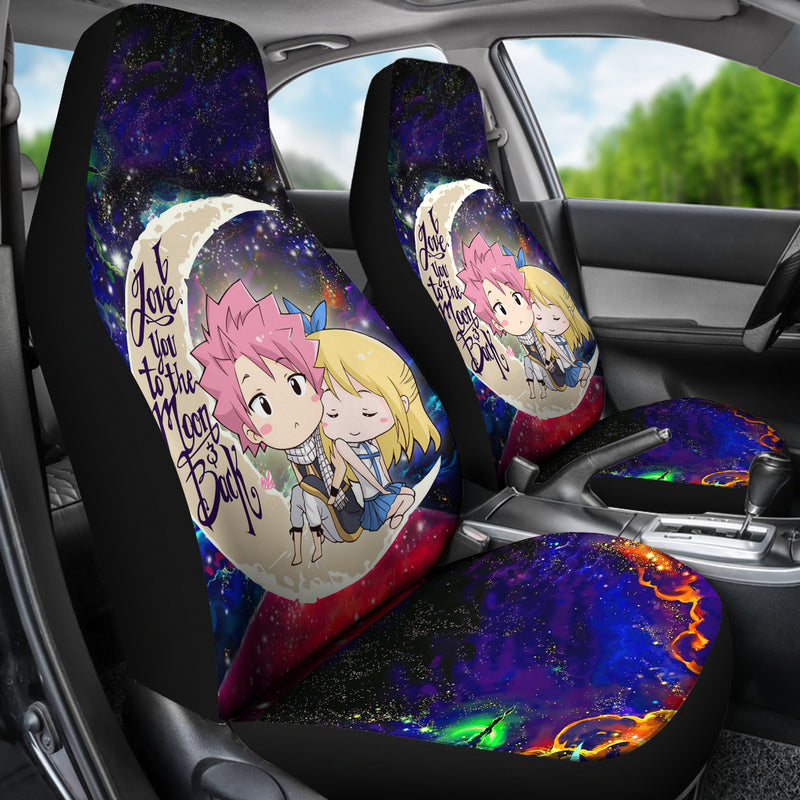 Natsu Fairy Tail Anime Love You To The Moon Galaxy Car Seat Covers