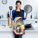 Zenitsu And Nezuko Chibi Demon Slayer Love You To The Moon Galaxy Custom Apron Best Gift For Anyone Who Loves Cooking