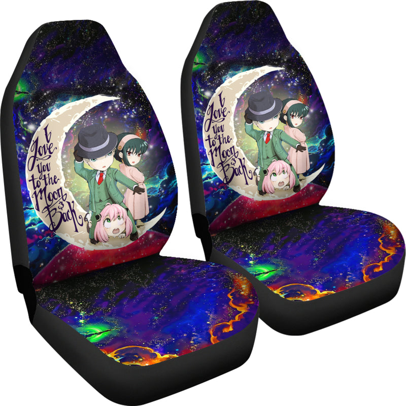 Spy x Family Love You To The Moon Galaxy Car Seat Covers Decor Protectors Nearkii