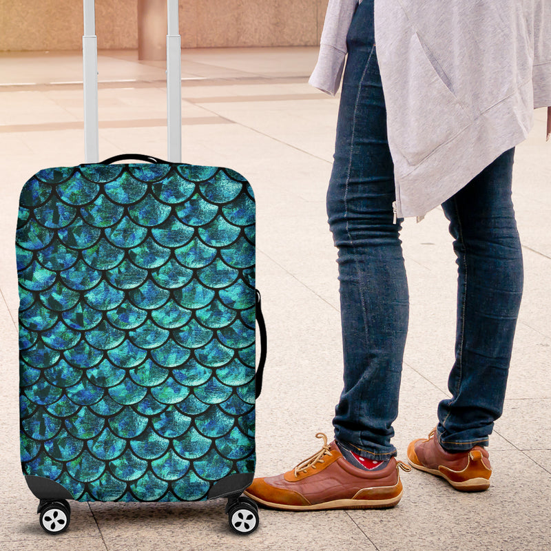 Mermaid Blue Luggage Cover Suitcase Protector Nearkii