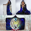 Elephant Love You To The Moon Galaxy Economy Hooded Blanket Nearkii