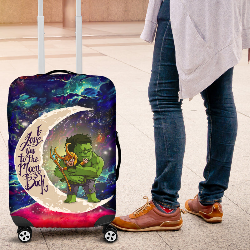 Hulk And Loki Love You To The Moon Galaxy Luggage Cover Suitcase Protector Nearkii