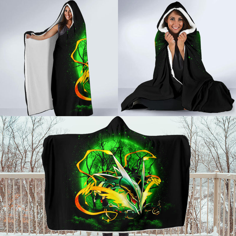 Mega X Rayquaza Moonlight Economy Hooded Blanket Nearkii