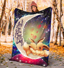 Cute Eevee Pokemon Couple Love You To The Moon Galaxy Premium Blanket Nearkii