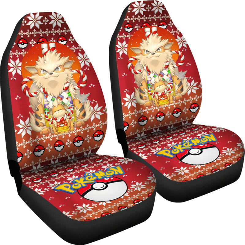 Arcanine Pokemon Fire Christmas Premium Custom Car Seat Covers Decor Protectors Nearkii