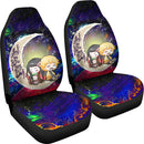 Zenitsu And Nezuko Chibi Demon Slayer Love You To The Moon Galaxy Car Seat Covers