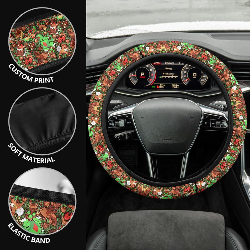 Pattern Pokemon Forest Car Steering Wheel Cover Nearkii