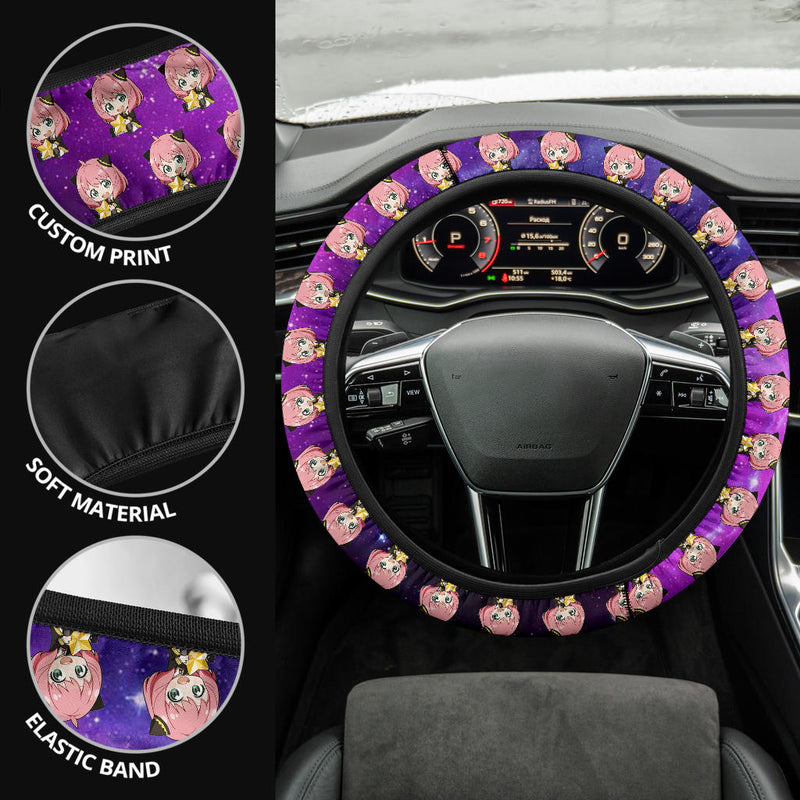 Anya Spy X Family Galaxy Car Steering Wheel Cover Nearkii