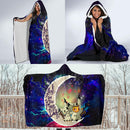Pikachu Horro Love You To The Moon Galaxy 1 Economy Hooded Blanket Nearkii