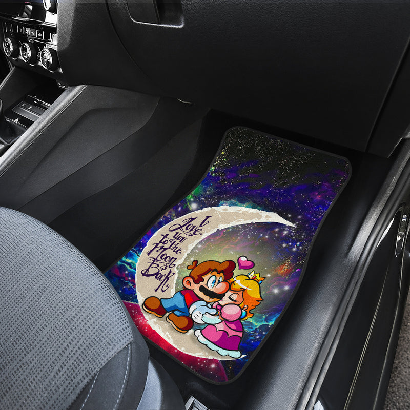 Mario Couple Love You To The Moon Galaxy Car Mats Nearkii