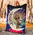 Groot Hold Jack Skelington Love You To The Moon Galaxy Blanket Nearkii