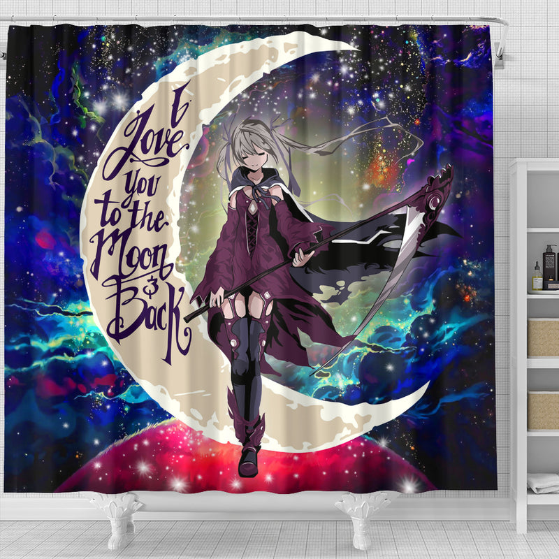 Anime Girl Soul Eater Love You To The Moon Galaxy Shower Curtain Nearkii