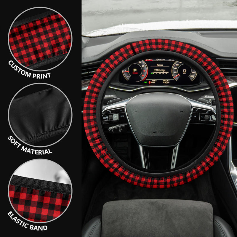 Black Karo Fashion Premium Car Steering Wheel Cover Nearkii
