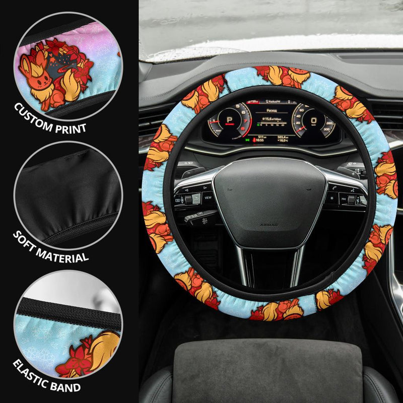 Flareon Pokemon Car Steering Wheel Cover Nearkii