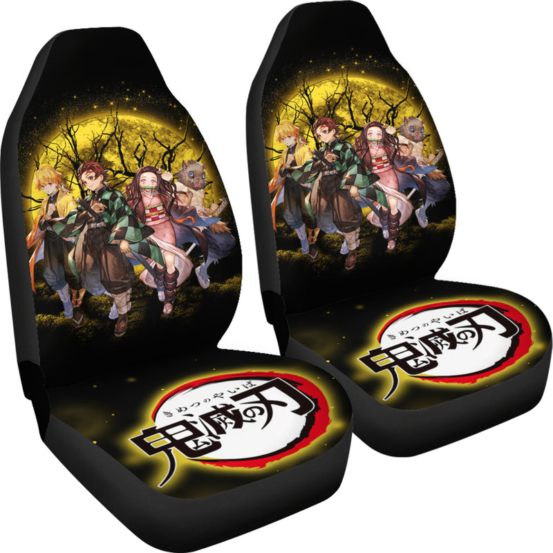 Demon Slayer Moonlight Anime Premium Custom Car Seat Covers Decor Protectors Nearkii