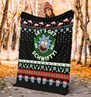 Rick And Morty Let's Get Schwifty Ugly Christmas Custom Blanket Home Decor Nearkii