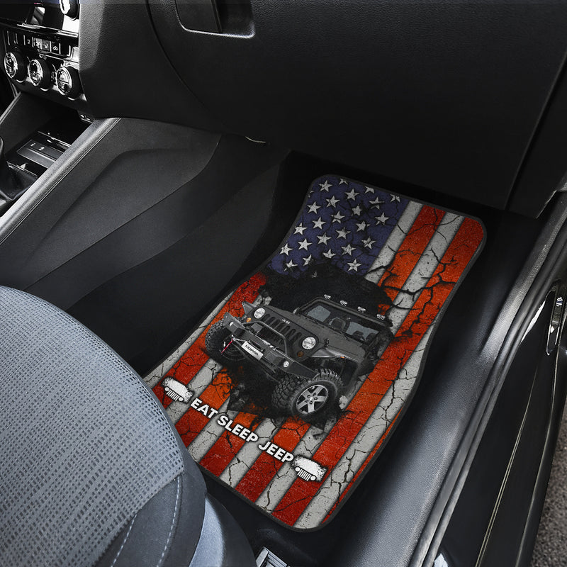 Grey Jeep American Flag Car Floor Mats Car Accessories Nearkii