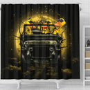 Funny Ducks Drive Jeep Moonlight Halloween Shower Curtain Nearkii