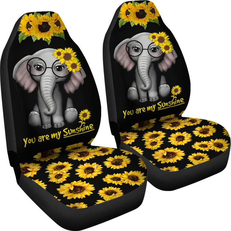 Best You Are My Sunshine Elephants Sunflowers Premium Custom Car Seat Covers Decor Protector Nearkii