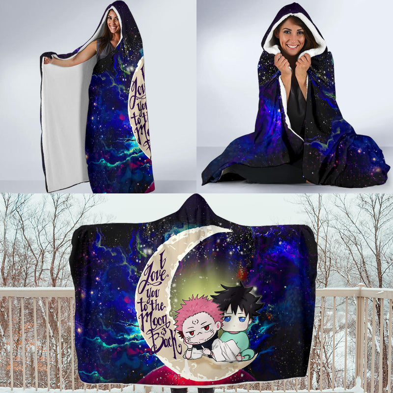 Jujutsu Kaisen Gojo Sakuna Anime Love You To The Moon Galaxy Economy Hooded Blanket Nearkii