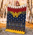 Wonder Woman Ugly Christmas Custom Blanket Home Decor Nearkii