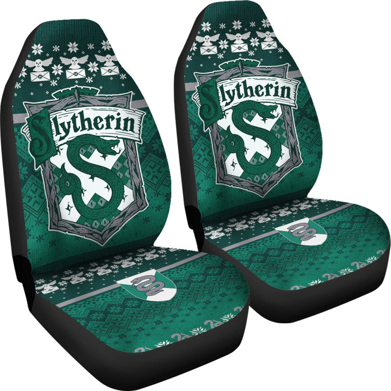 Christmas Harry Potter Slytherin Christmas Premium Custom Car Seat Covers Decor Protectors Nearkii