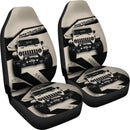 White Cream Jeep Premium Custom Car Seat Covers Decor Protectors Nearkii