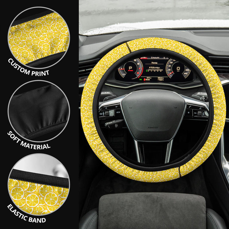 Yellow Lemon Premium Car Steering Wheel Cover Nearkii
