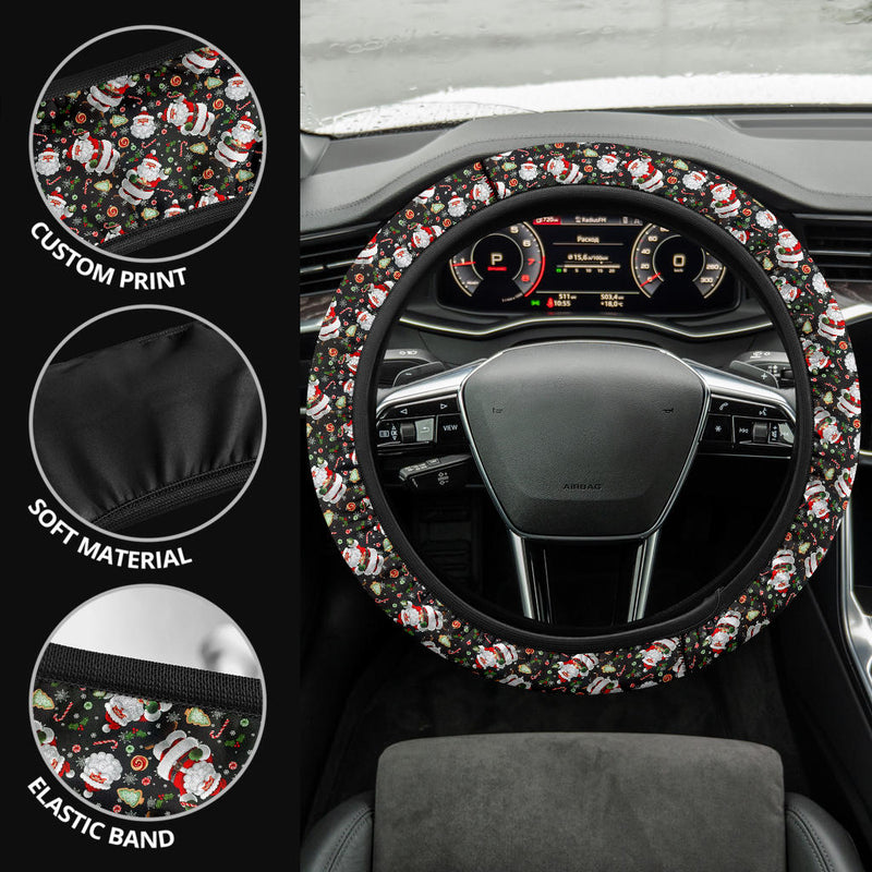 Santa Cloud Christmas Premium Car Steering Wheel Cover Nearkii