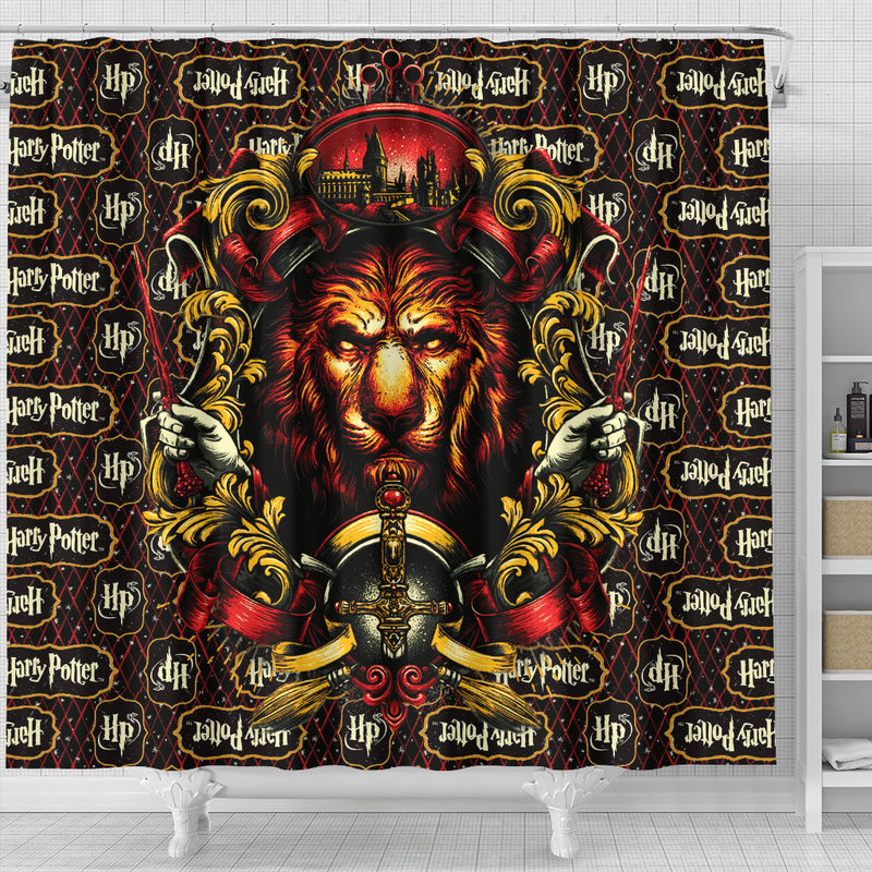 Gryffindor Harry Potter Shower Curtain Nearkii