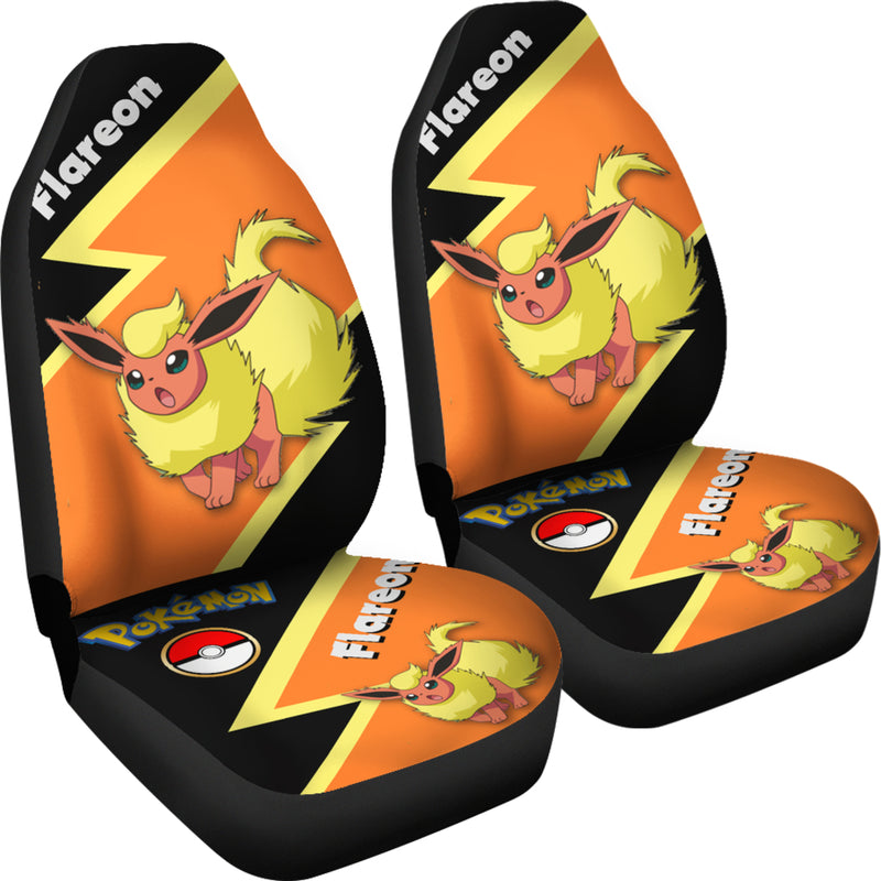 Flareon Eevee Evolution Pokemon Premium Custom Car Seat Covers Decor Protectors Nearkii