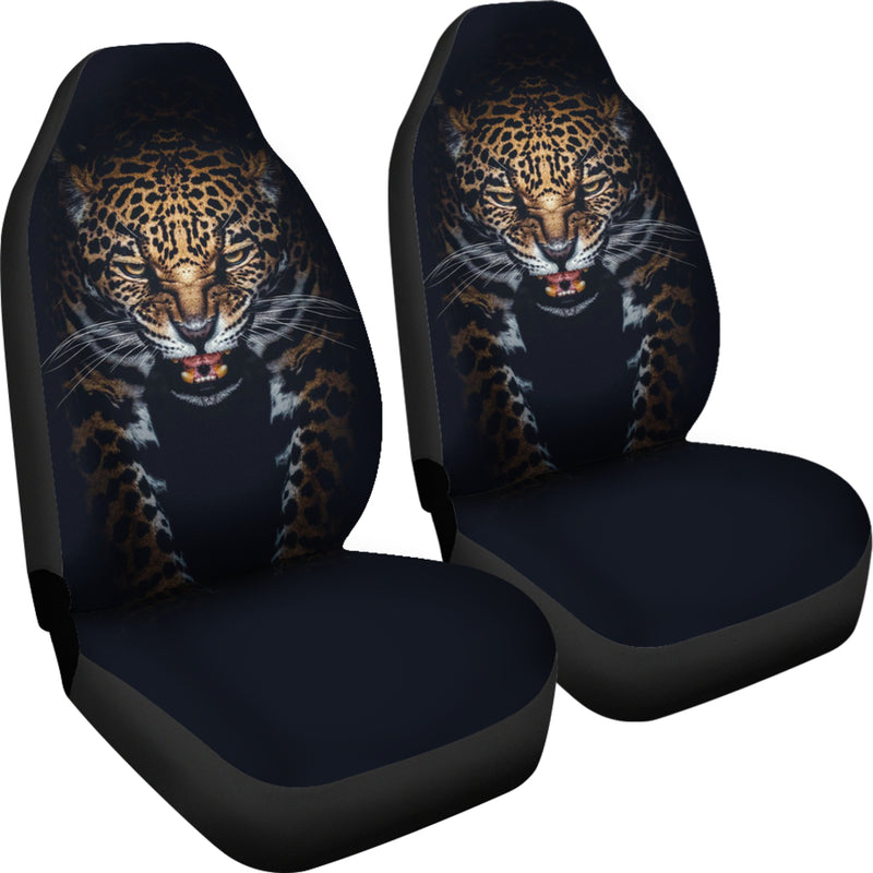 Angry Leopard Premium Custom Car Seat Covers Decor Protector Nearkii