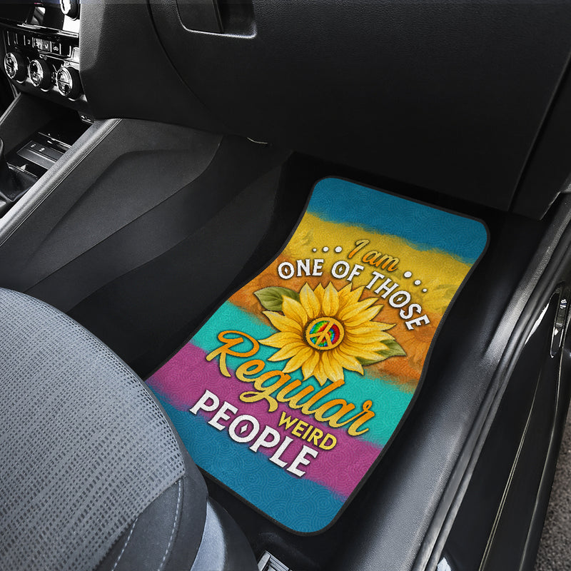 Hippie Girl Color Sunflower Car Floor Mats Car Accessories Nearkii