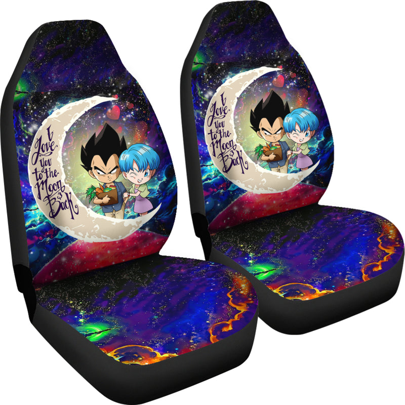 Vegeta And Bulma Dragon Ball Love You To The Moon Galaxy Premium Custom Car Seat Covers Decor Protectors Nearkii